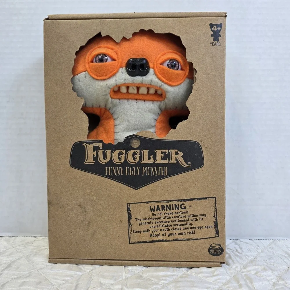 Spinmaster Fuggler Suspicious Fox Plush Orange Felt Retired RARE